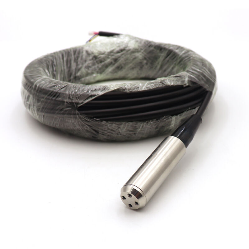 Sensor de nivel de agua líquida 4-20mA 0-10V Salida RS485 Transmisor de nivel de profundidad de agua sumergible para pozos y sondeos de combustible de 500m