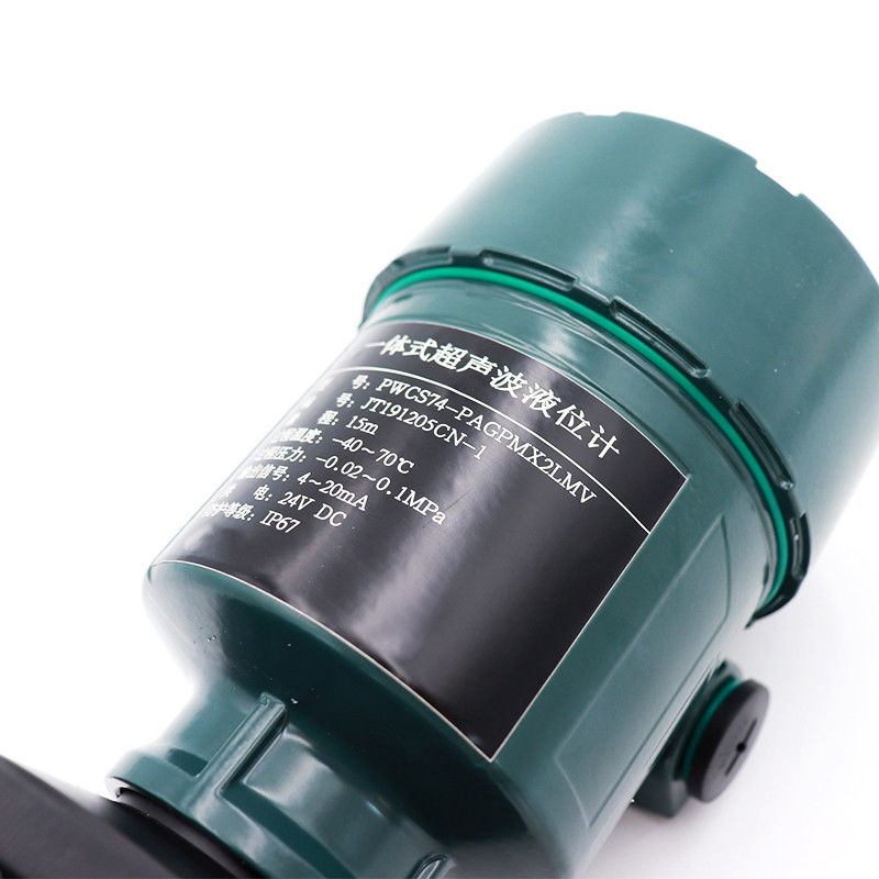 Salida ultrasónica del indicador llano 4-20 mA/HART/RS485/Modbus del agua del sensor ultrasónico del nivel