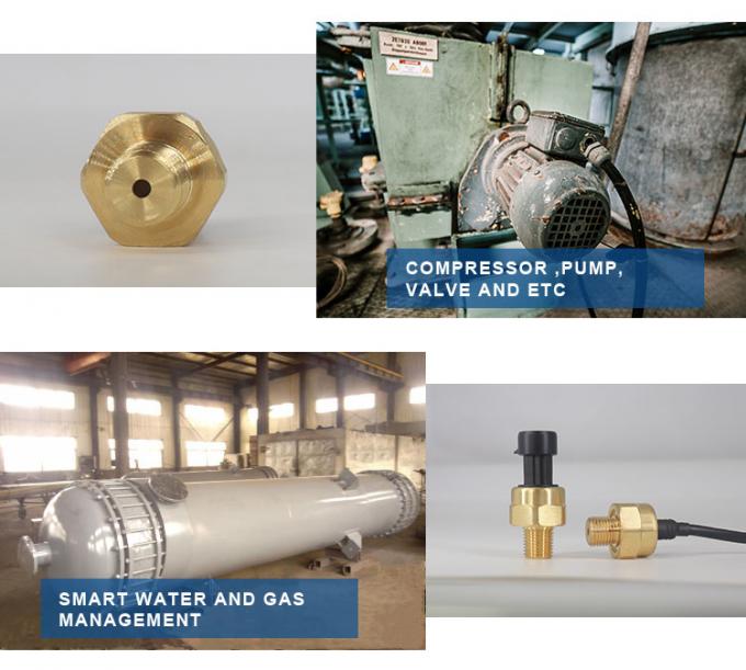 Transmisor capacitivo de cerámica de cobre amarillo del sensor de la presión 0.5-4.5V del bajo costo para el agua del gas de aire